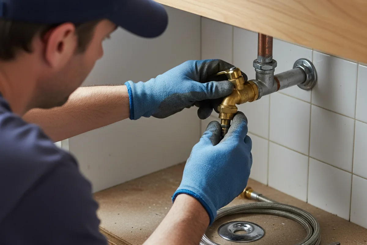 Shutoff valve and fitting work during Faucet and Fixture Repair in East Texas